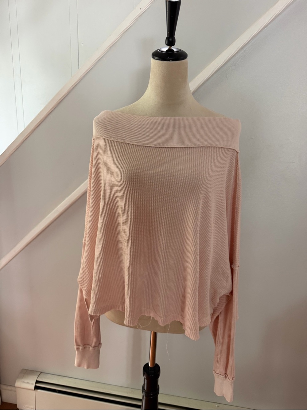 Free People We The Free Lot of 3 - Thermal Top White Pink Long Sleeve M L